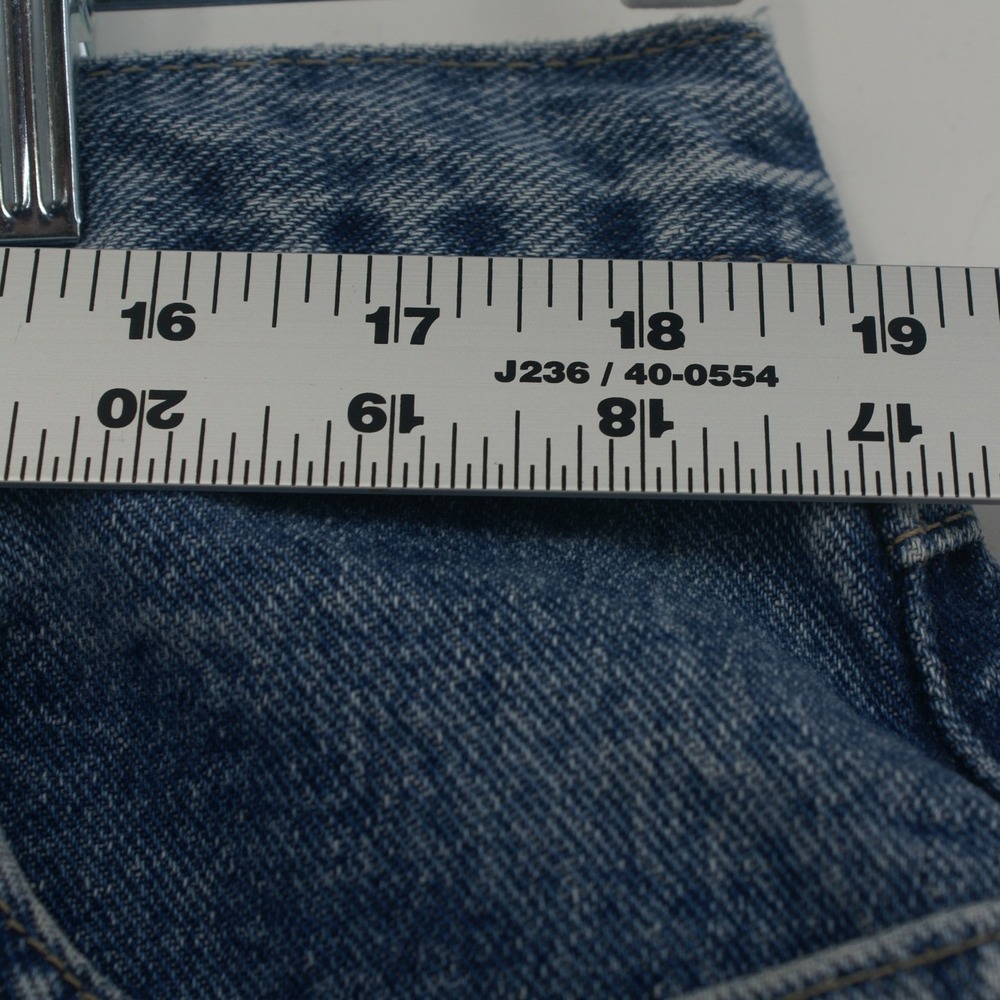 Venezia Jeans Denim Straight Leg Floral Embroidered Velvet Trim Hem 90s Vintage - Picture 5 of 11